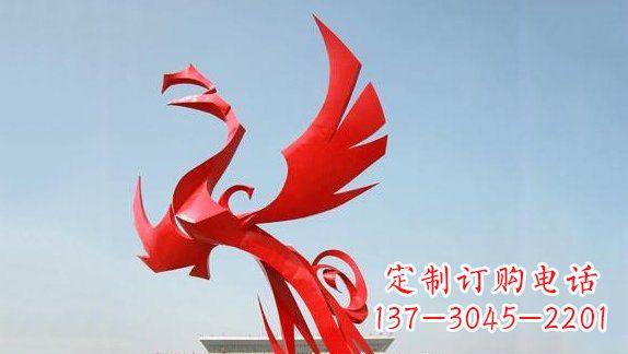廊坊不锈钢大型飞翔的凤凰雕塑