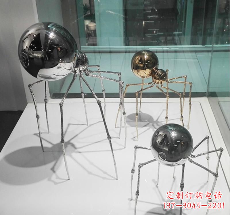 廊坊不锈钢大型景观蜘蛛雕塑