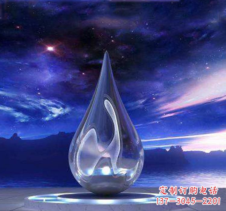 廊坊不锈钢大型水滴雕塑极致的审美艺术