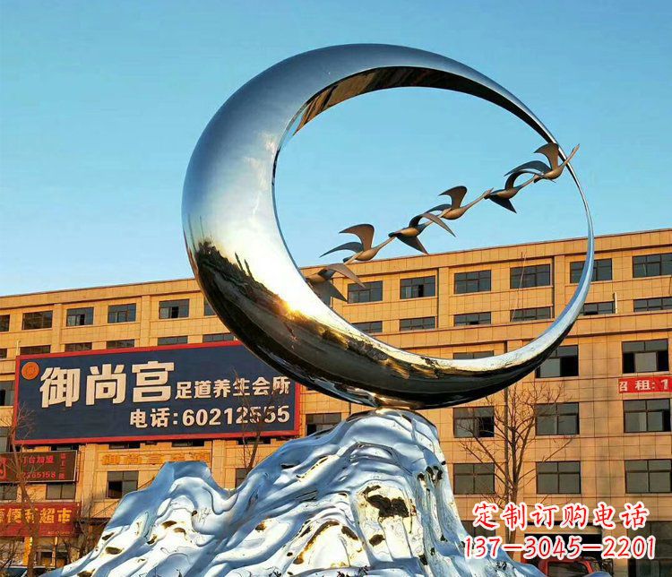 廊坊不锈钢大雁雕塑精美的艺术之作