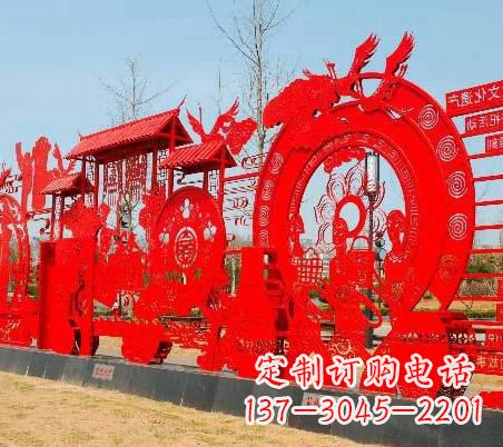 廊坊不锈钢党旗雕塑——缅怀先烈、继续前进