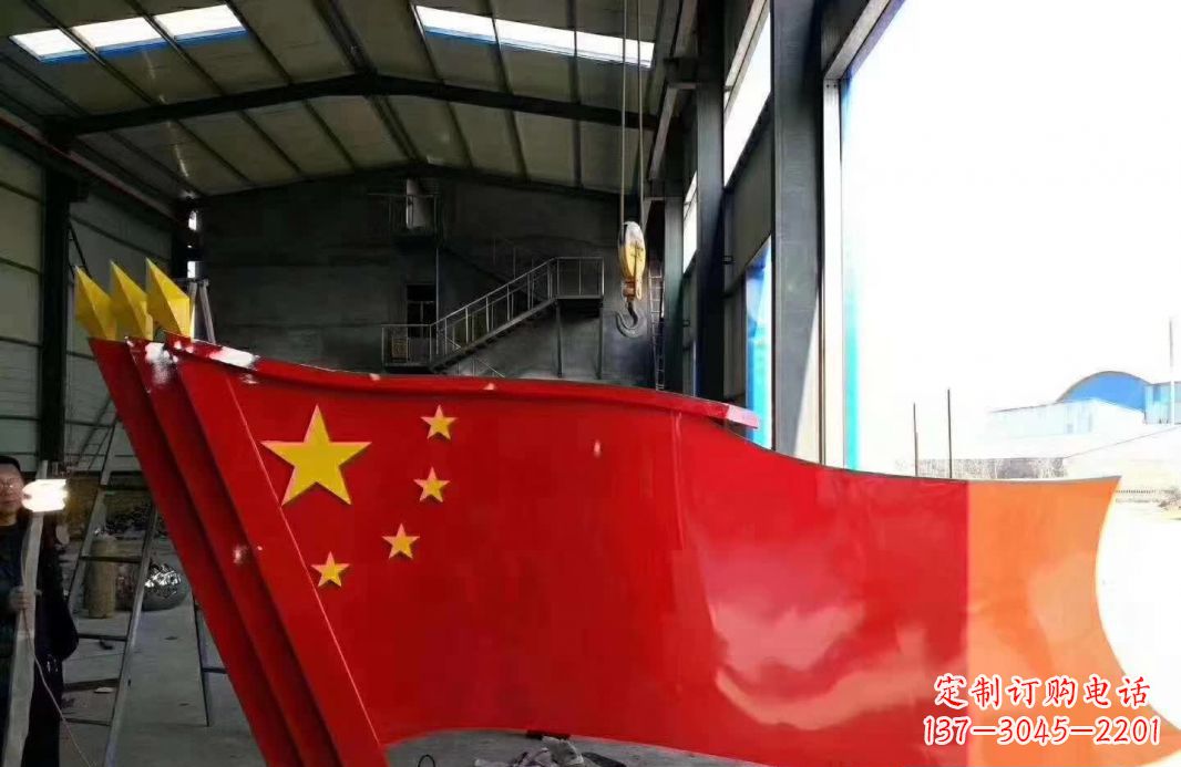 廊坊不锈钢党旗雕塑象征着中国共产党的伟大