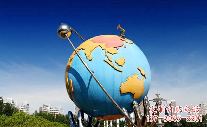 廊坊不锈钢地球仪雕塑 (3)