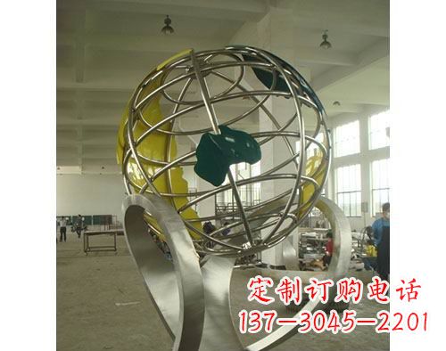 廊坊不锈钢地球仪雕塑以艺术美化景观