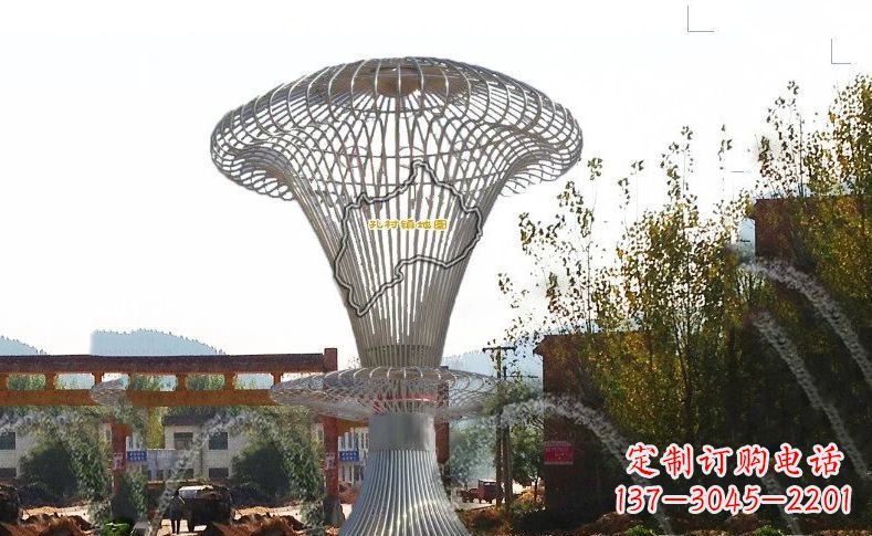 廊坊城市景观的艺术礼物——不锈钢地图雕塑
