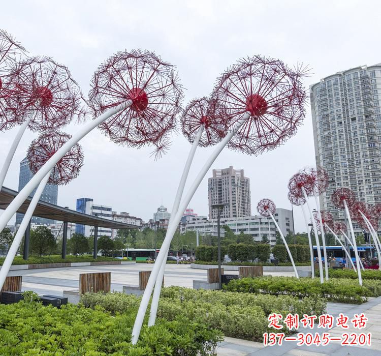 廊坊不锈钢蒲公英雕塑色彩缤纷的自然之美