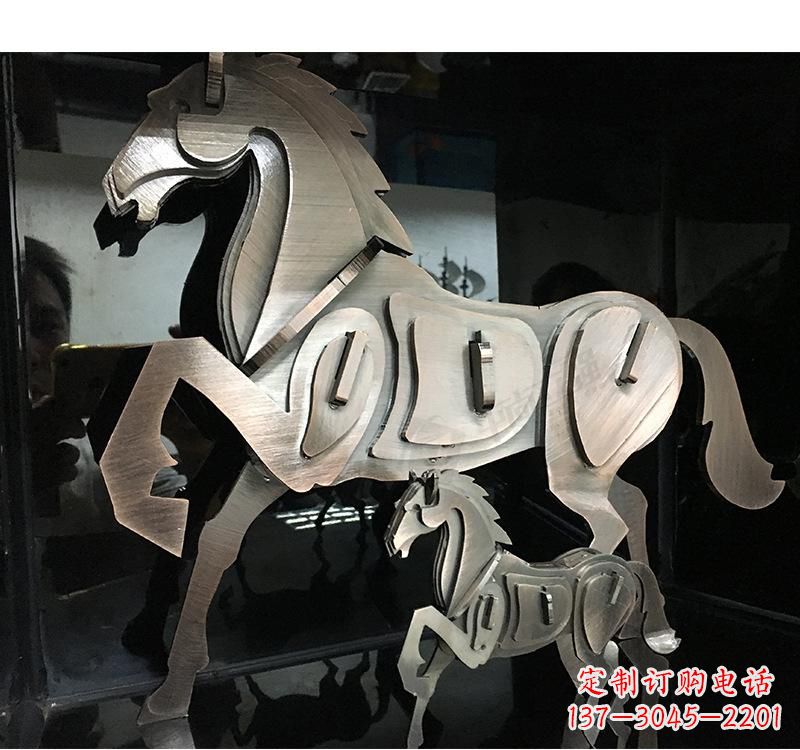 廊坊不锈钢动物马雕塑艺术精美动人
