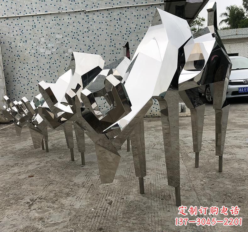 廊坊不锈钢动物小鹿雕塑