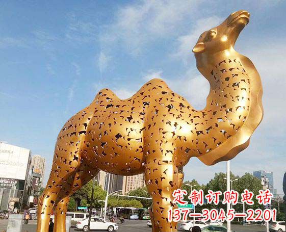 廊坊不锈钢锻造骆驼雕塑