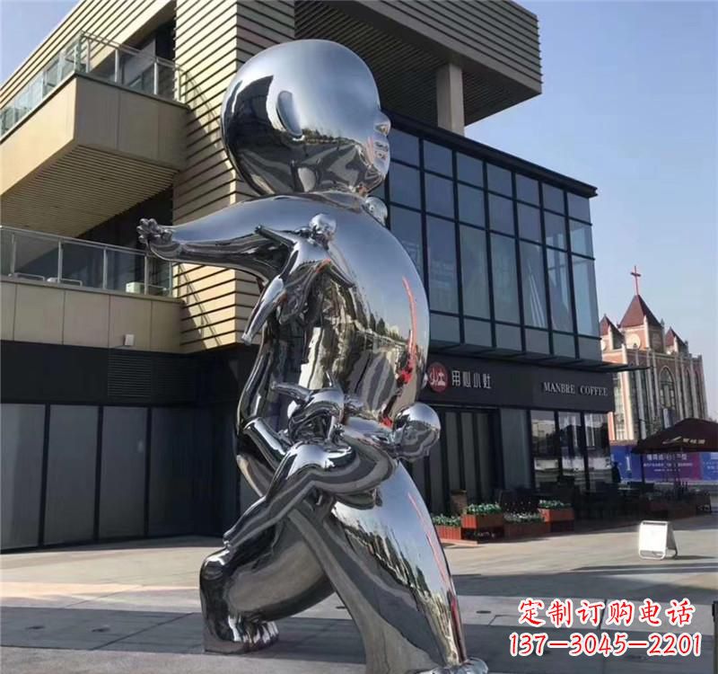 廊坊不锈钢儿童雕塑精致的艺术之作