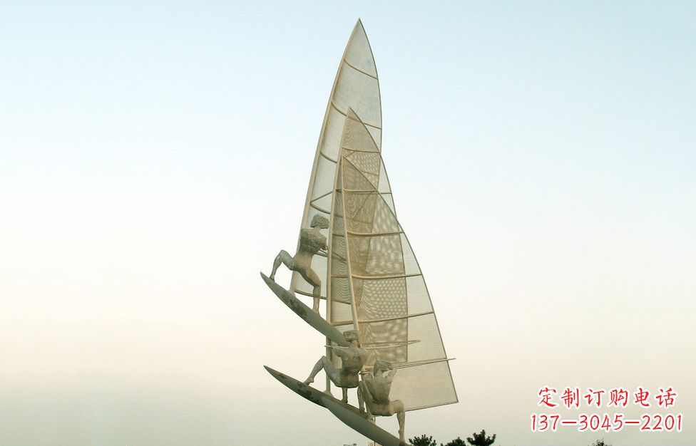 廊坊不锈钢帆船比赛广场景观雕塑
