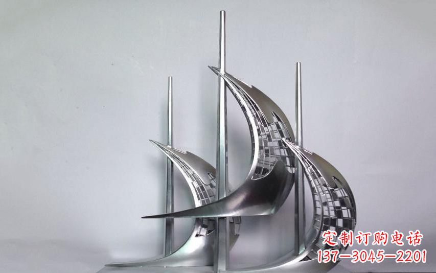 廊坊不锈钢帆船雕塑——海洋之旅的象征