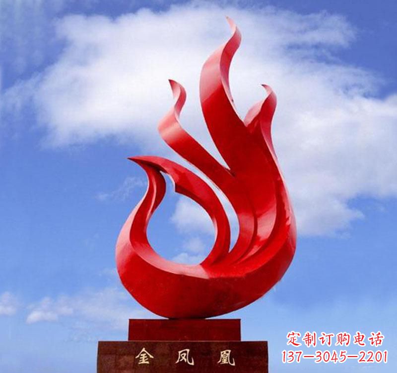 廊坊不锈钢凤凰雕塑——精致灵动的艺术品