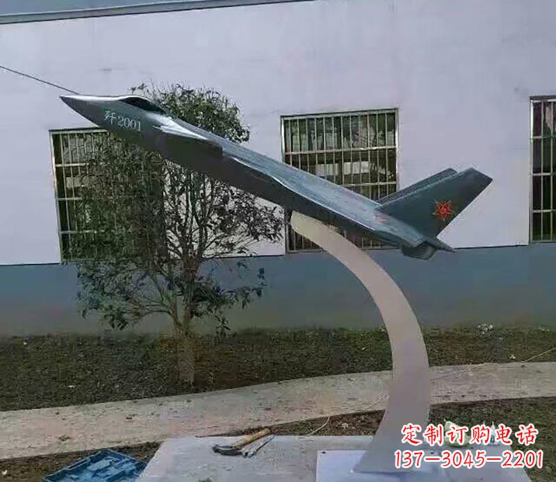 廊坊不锈钢飞机雕塑精美的艺术品