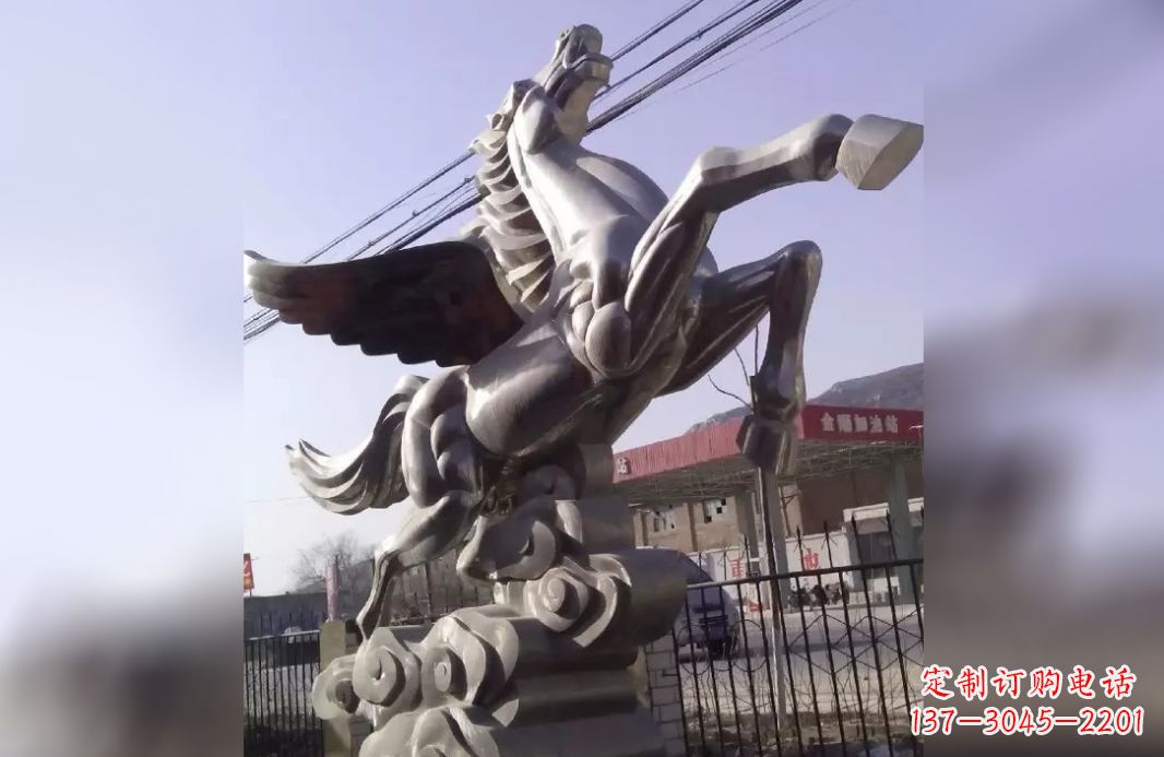 廊坊不锈钢飞马雕塑精致美观的艺术作品