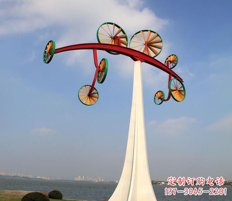 廊坊不锈钢风车烤漆雕塑