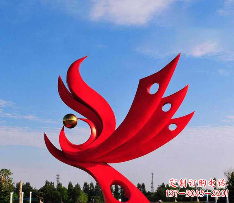 廊坊不锈钢凤凰宝地雕塑