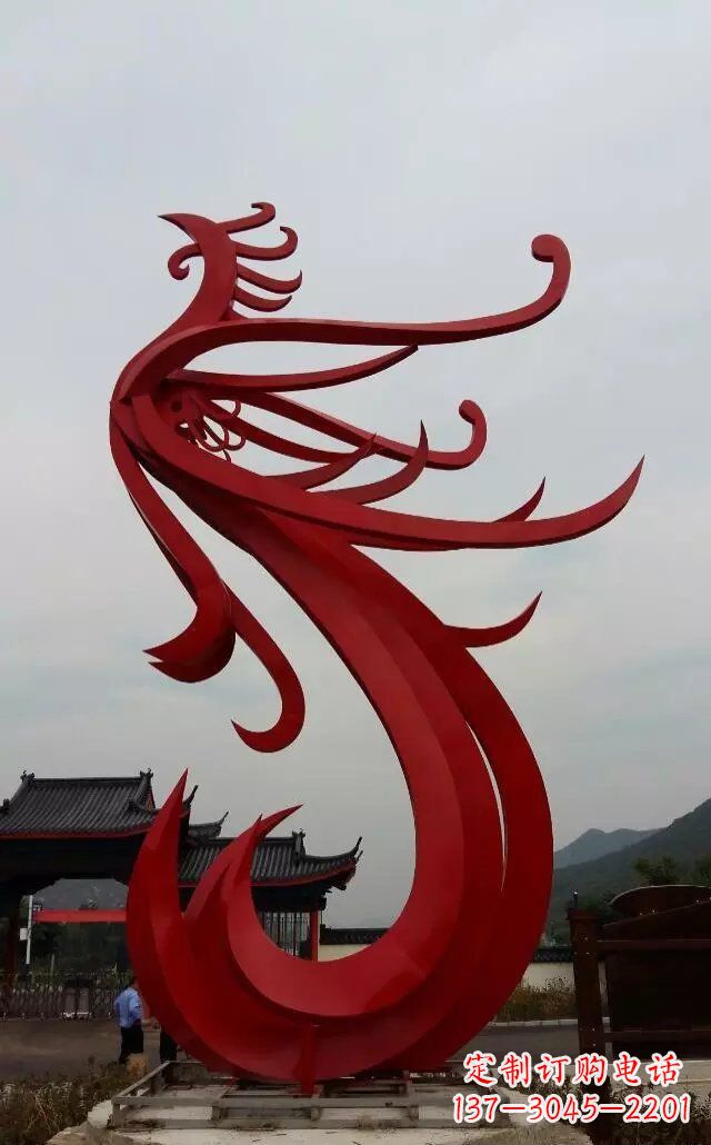 廊坊不锈钢凤凰大型抽象雕塑