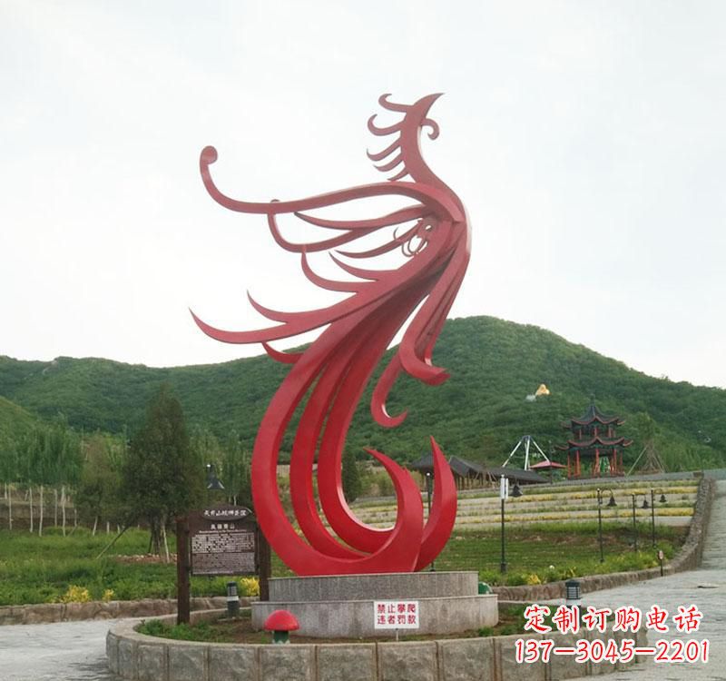 廊坊不锈钢凤凰抽象雕塑2