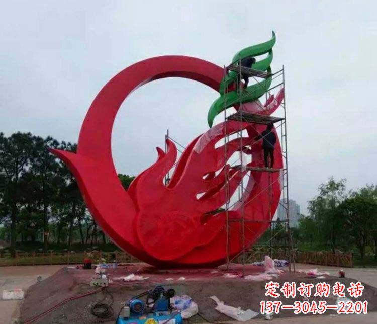 廊坊不锈钢凤凰雕塑精美而又神秘