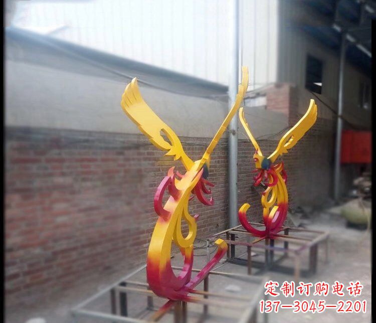 廊坊不锈钢凤凰公园景观雕塑