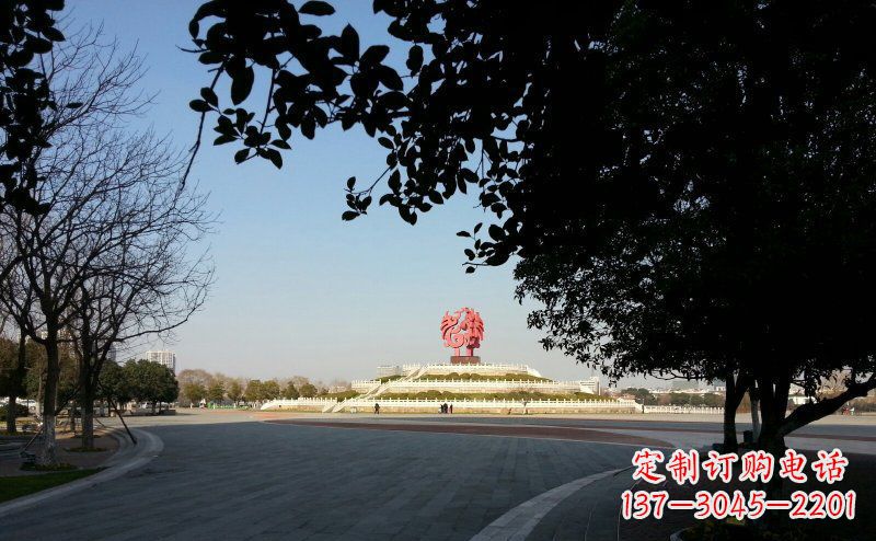 廊坊不锈钢凤凰广场雕塑
