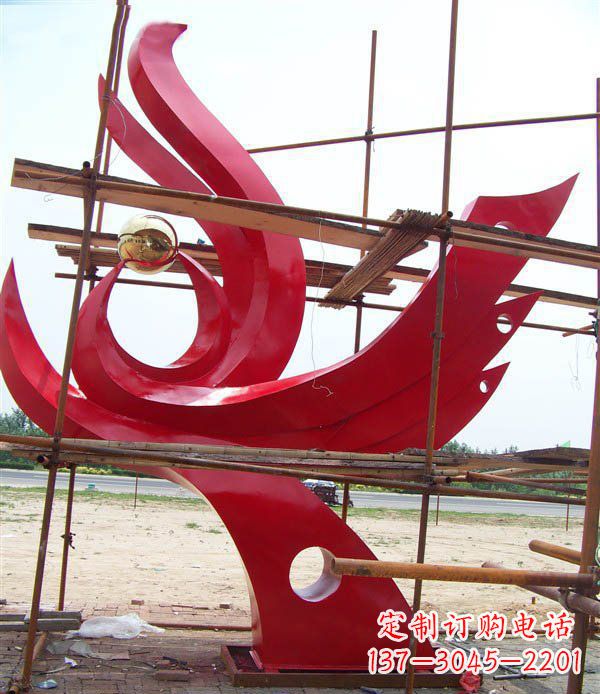 廊坊不锈钢凤凰明珠广场景观雕塑