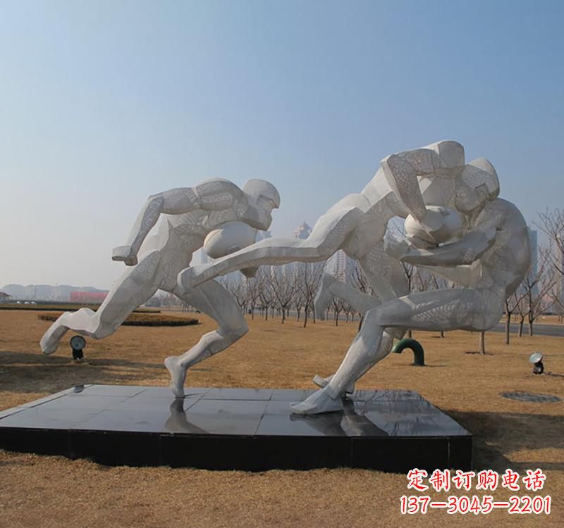 廊坊不锈钢橄榄球雕塑传承精神的象征