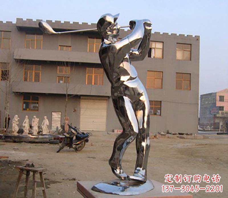 廊坊高尔夫雕塑一种不锈钢制作的艺术品