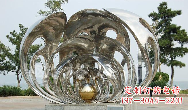 廊坊不锈钢贝壳珍珠雕塑艺术的融合