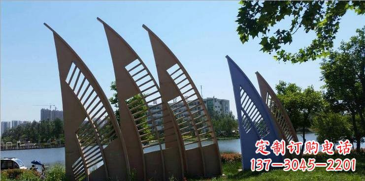 廊坊不锈钢公园的船帆雕塑