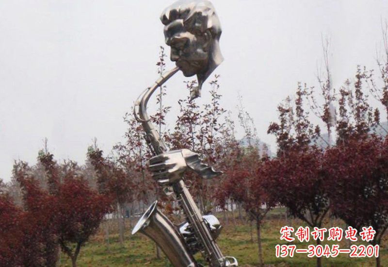 廊坊不锈钢萨克斯雕塑艺术与音乐的结合