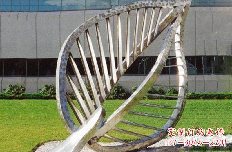 廊坊不锈钢公园抽象镂空树叶雕塑——精致美丽