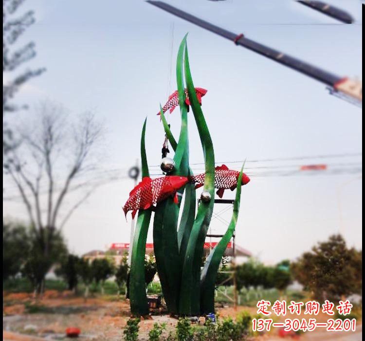 廊坊不锈钢鲤鱼雕塑美轮美奂的艺术之作