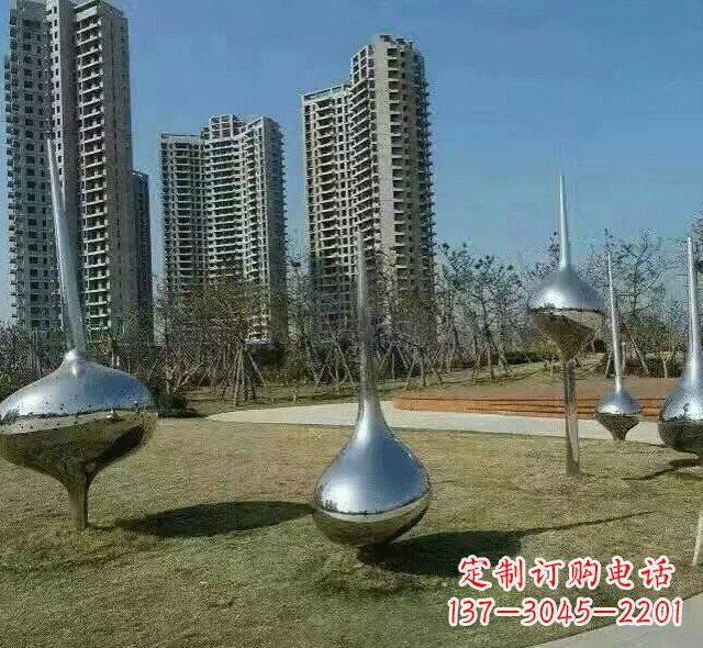 廊坊不锈钢陀螺雕塑精美装饰公园环境