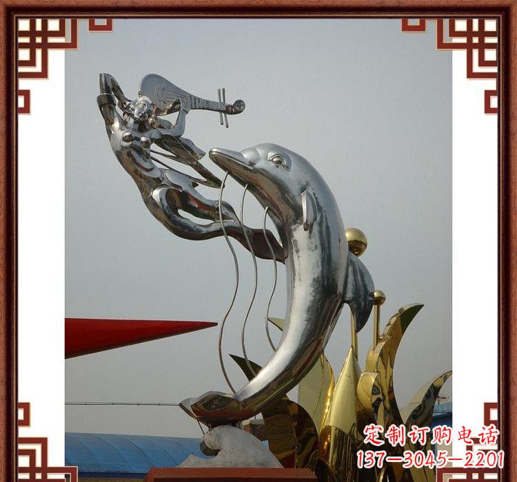 廊坊不锈钢海豚雕塑——美丽的海洋艺术