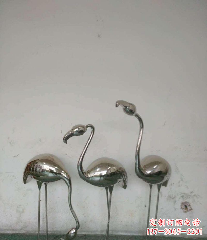 廊坊不锈钢火烈鸟雕塑精美的艺术之作