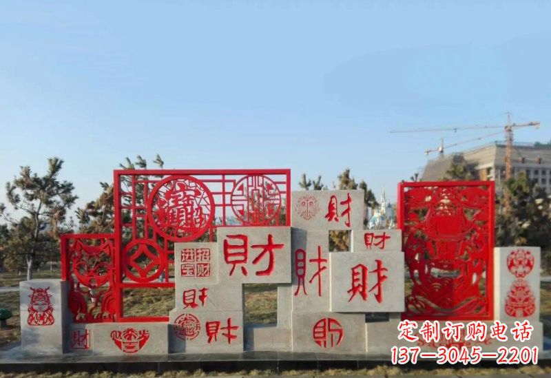 廊坊不锈钢福禄寿雕塑象征着美好生活