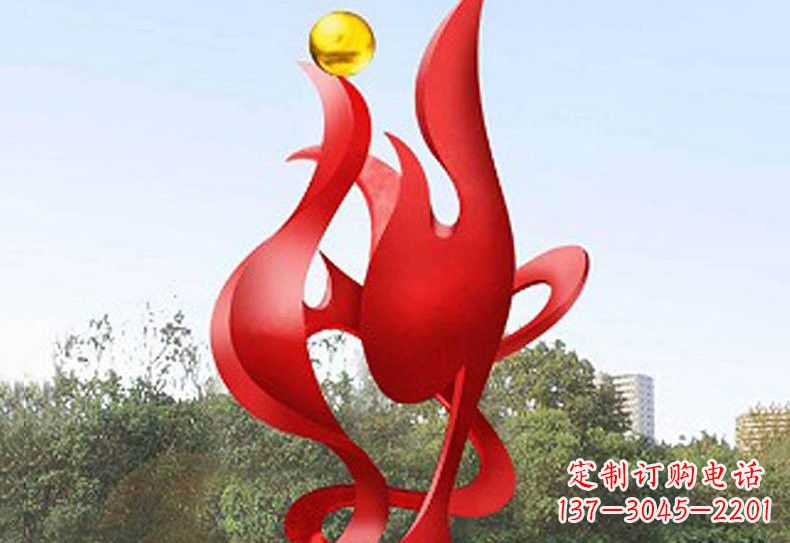 廊坊不锈钢凤凰雕塑——象征着古代神兽的传奇