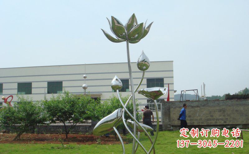 廊坊不锈钢荷花雕塑