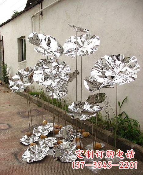 廊坊不锈钢荷叶雕塑——精美绝伦