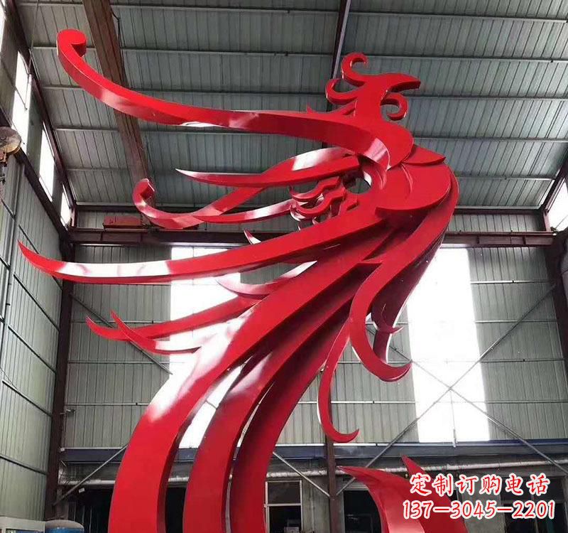 廊坊不锈钢凤凰雕塑高雅而精致