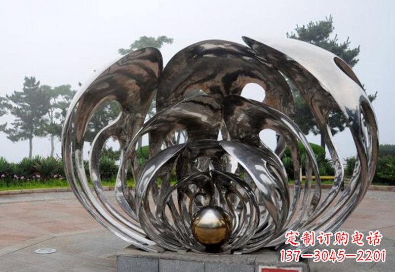 廊坊不锈钢贝壳雕塑海洋风情的精美礼赞