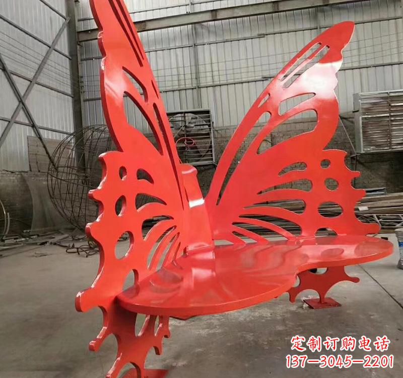 廊坊不锈钢蝴蝶座椅雕塑美丽的艺术作品