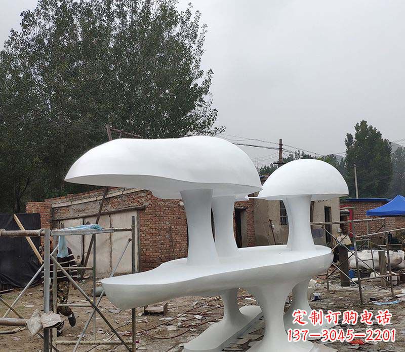 廊坊不锈钢公园蘑菇云朵雕塑