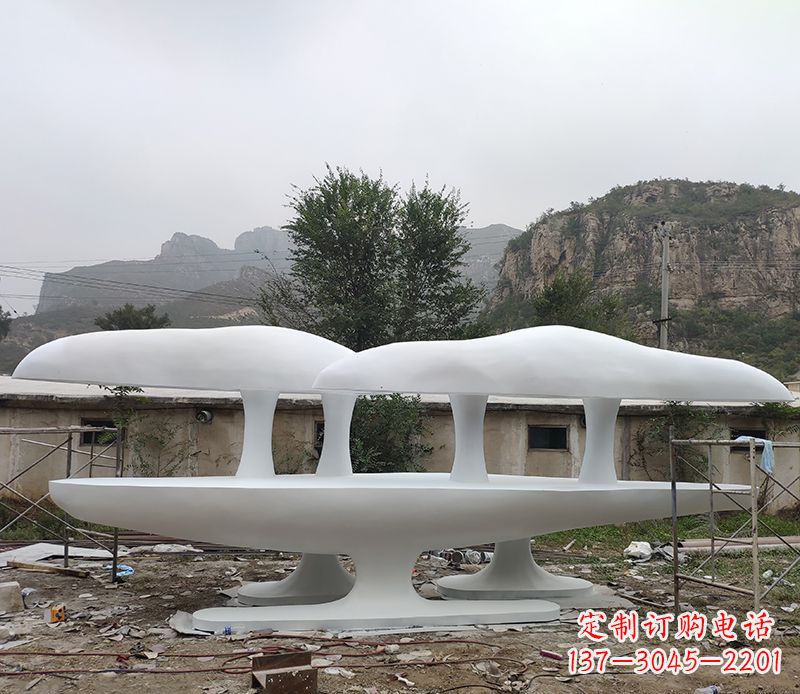 廊坊不锈钢蘑菇雕塑美丽的景观装置