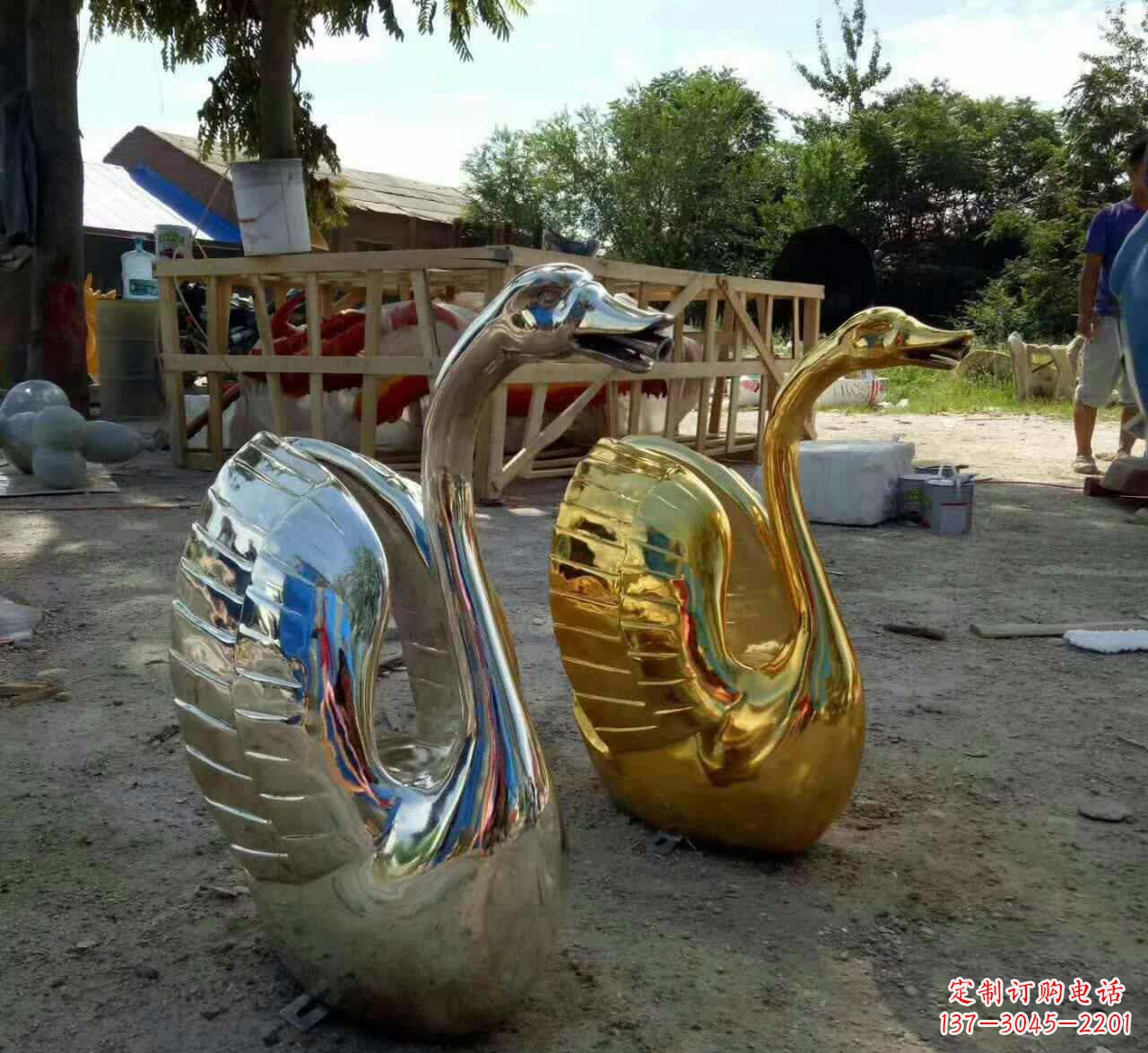 廊坊不锈钢天鹅雕塑艺术之美