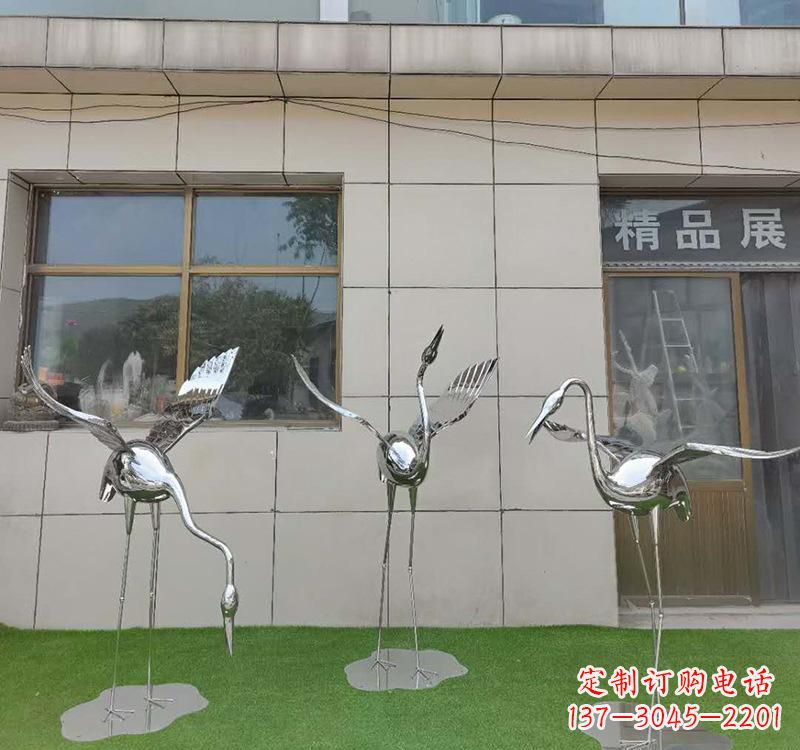 廊坊不锈钢仙鹤雕塑传承传统文化