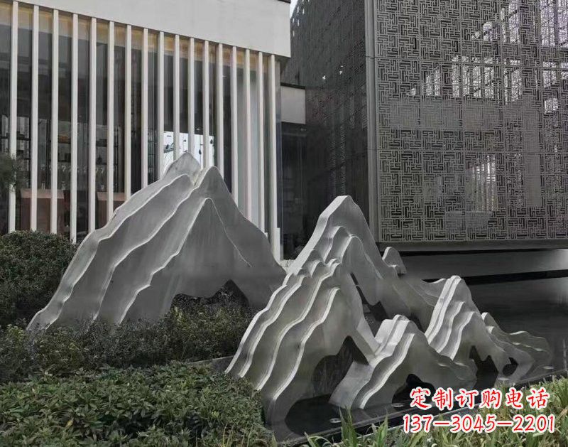 廊坊不锈钢公园小区精美的假山雕塑