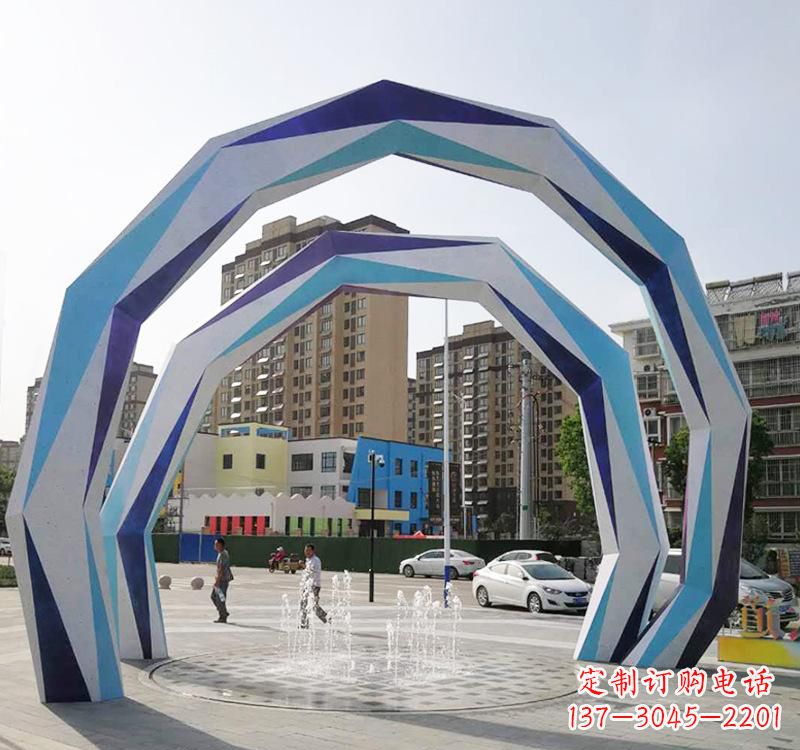 廊坊不锈钢拱门雕塑令人惊叹的艺术品